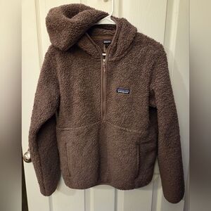 Patagonia Los Gatos Espresso Brown Hooded Pullover Size Small
